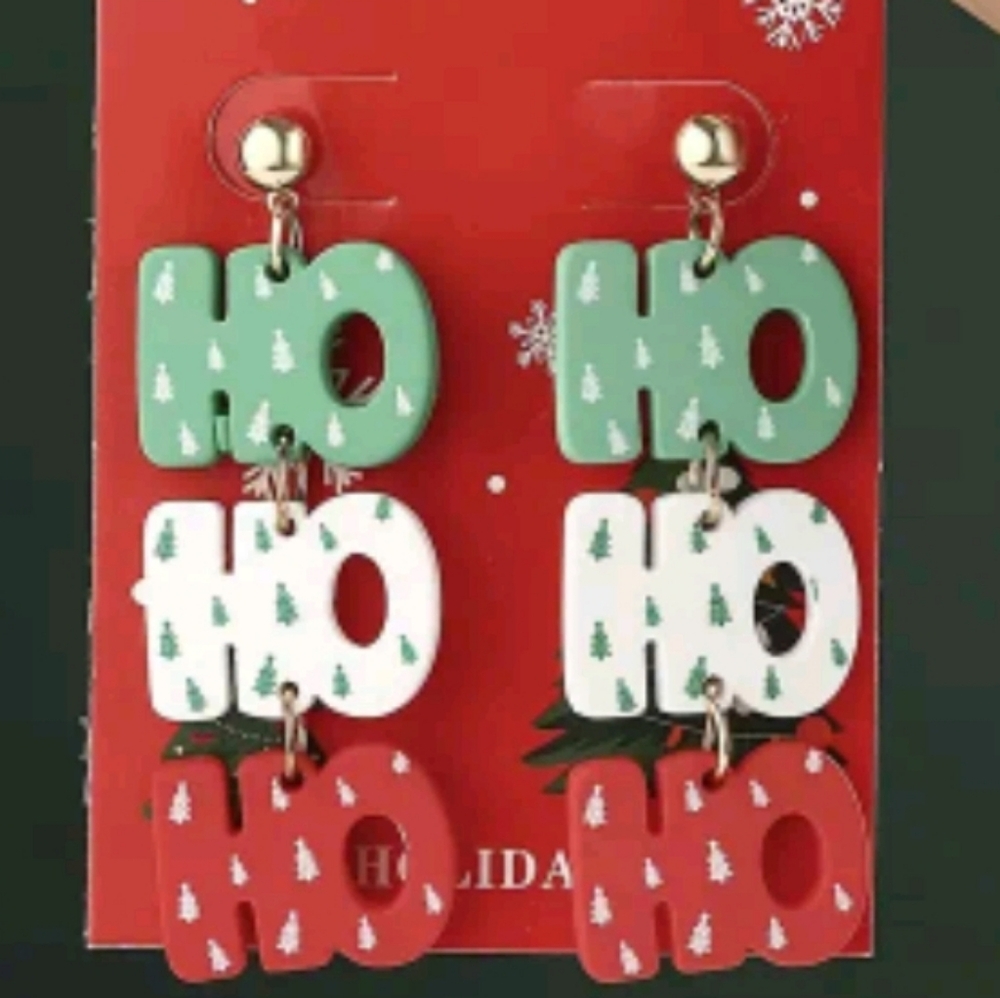 Festive 'Ho Ho Ho' Earrings